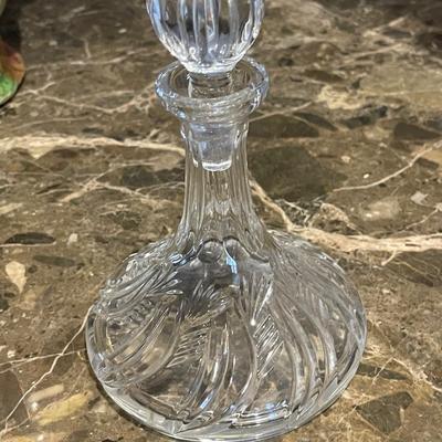 Vintage Lead Crystal Ships Decanter