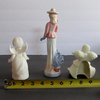 Lot 380: Ceramic Figure and Angels