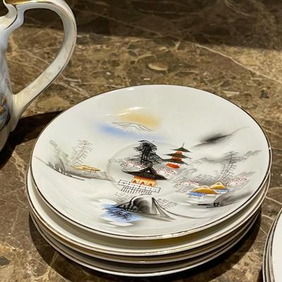 Hayasi Fine China Tea Set - Kutani - 10 pieces
