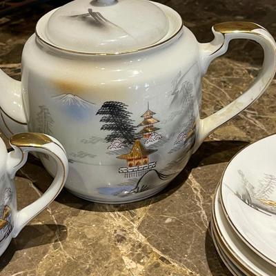 Hayasi Fine China Tea Set - Kutani - 10 pieces