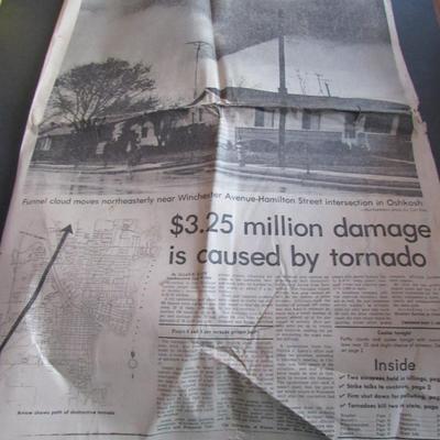 Lot 383: Oshkosh Northwestern, April 21/22, 1974, Oshkosh Tornado