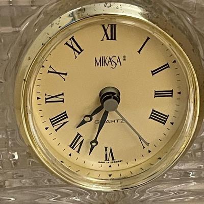 Vintage Mikasa Sutton Place Austrian Crystal Clock - Made in Germany -