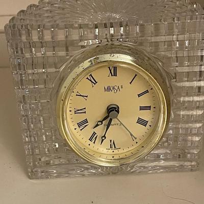 Vintage Mikasa Sutton Place Austrian Crystal Clock - Made in Germany -