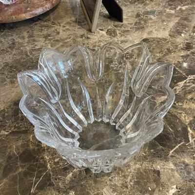 Set of Two Vintage Tulip Bowls by Gorham Crystal