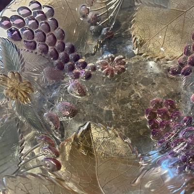 Vintage Savoir Vivre Crystal Wild Orchid Bowl