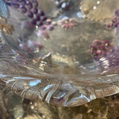 Vintage Savoir Vivre Crystal Wild Orchid Bowl