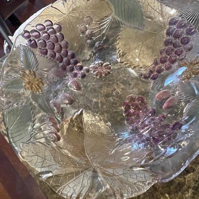 Vintage Savoir Vivre Crystal Wild Orchid Bowl