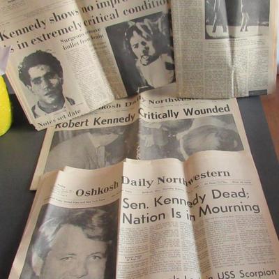Lot 384: Robert Kennedy Papers, Oshkosh Northwestern, June 1968