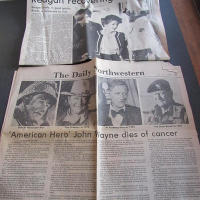 Lot 387: Oshkosh Northwestern Papers, Reagan and John Wayne