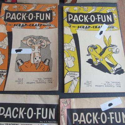 Lot 390: Vintage Pack-o-Fun Craft Magazines, 1956