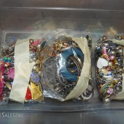 3 Bags of Costume Craft Junk Jewelry Lot #13