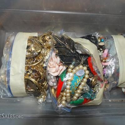  3 Bags of Costume Craft Junk Jewelry Lot #12