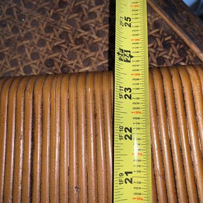 Vintage Glassworks rattan mirror 24" x 29"