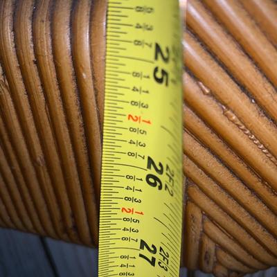 Vintage Glassworks rattan mirror 24" x 29"