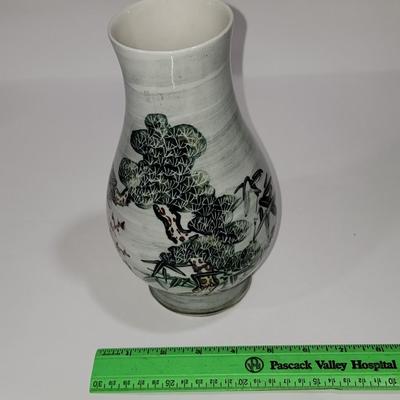 Asian hand painted vase