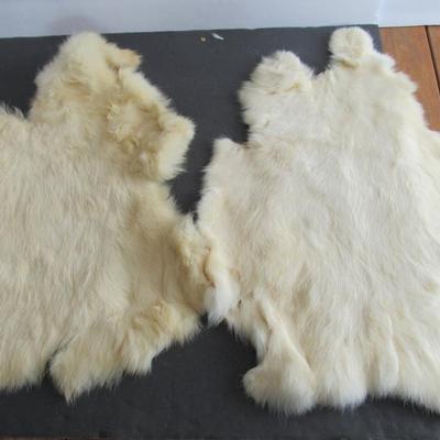 Lot 401: 3 White Rabbit Fur Pieces