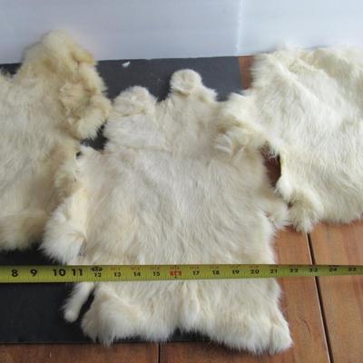 Lot 401: 3 White Rabbit Fur Pieces
