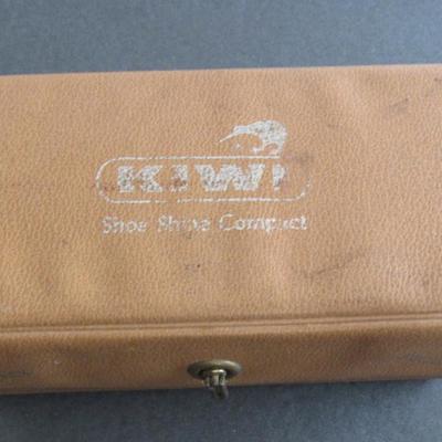 Lot 403: Vintage Kiwi Shoeshine Box and Tin