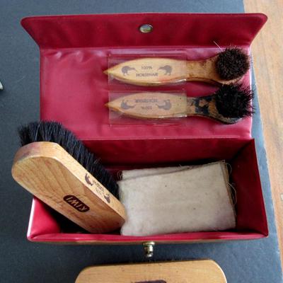 Lot 403: Vintage Kiwi Shoeshine Box and Tin