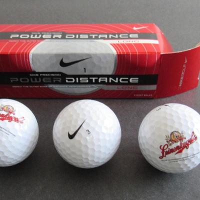 Lot 406: Unused Power Distance Golf Balls, Leinenkugel's/Nike Advertising
