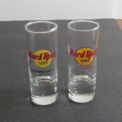 Lot 407: 2 Tall Hard Rock Cafe Shot Glasses, Niagara Falls and St Louis