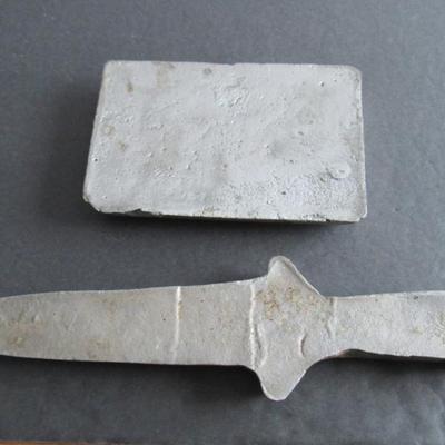 Lot 409: Two Heavy Cast Metal Objects