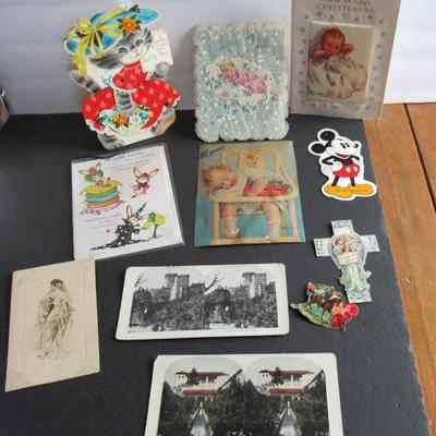 Lot 414: Lot of Vintage and Newer Cards and Paper Ephemera