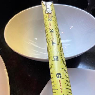 6 Pc. Lot White Geometric Dinnerware - Schonwald, Royal Doulton