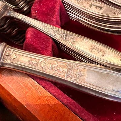 92 Piece Lot 1847 Roger's Bros. Silver-Plated Silverware