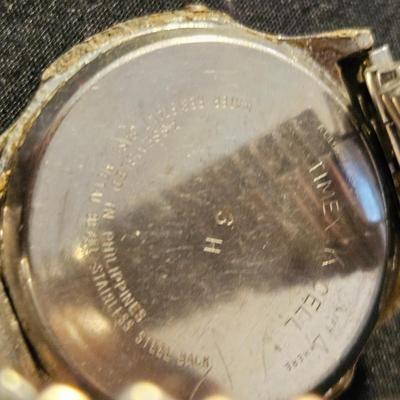 Men's Wrist Watches, Wrist Bands and a Bulova Travel Clock (LR-DW)