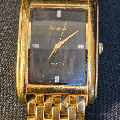 Men's Wrist Watches, Wrist Bands and a Bulova Travel Clock (LR-DW)