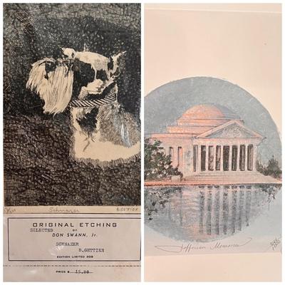 2 Signed Numbered Etchings