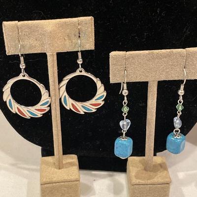 2 pairs native style earrings
