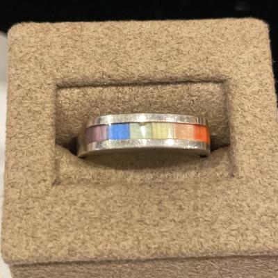 Rainbow style and multi color ring