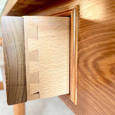 Solid Oak Desk ~ Pull Out Shelf & Single Drawer