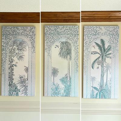 BALLARD DESIGNS ~ Set Of Three Tropical Prints On A Board
