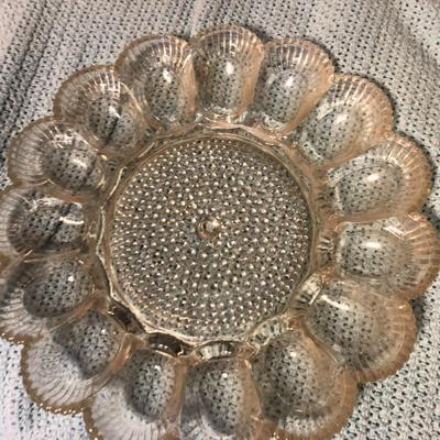 Florals and Dyed Eggs Egg Dish Lot