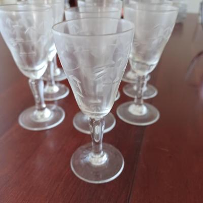 10 bamboo cordial glasses