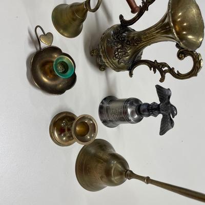 Brass bells and vase