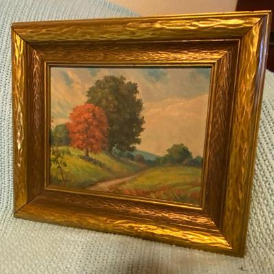 Framed Oil on Canvas Countryside Landscape, Signed Andre (?)