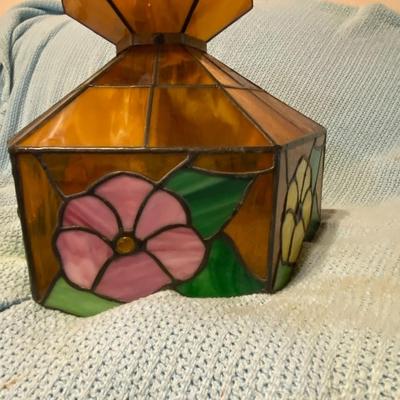 Six-Sided Floral Stained Glass Six Lamp
