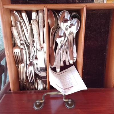 2 drawer stainless silverware