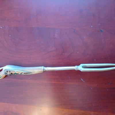 4pc Vintage Silver Horn Phoenix Bird