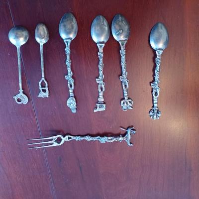 11 pc spoon + fork lot