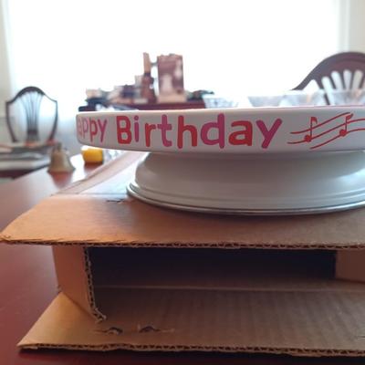 happy birthday plate in box