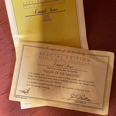 "Flight of the Mallard" Figurine from the 1984 Special Edition Birds in Flight Collection