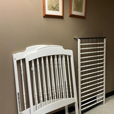 Crib and pictures