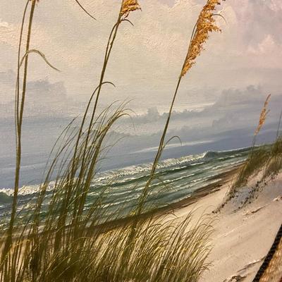 Rope Framed Oil on Canvas, Signed