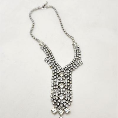 Lot #98L Vintage Rhinestone Necklace - a beauty!