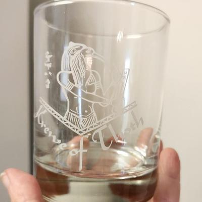 Lot #99 Krewe of Thoth Mardi Gras Barware/HiBall Set - Set of 6